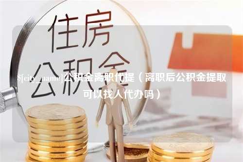 南安公积金离职代提（离职后公积金提取可以找人代办吗）